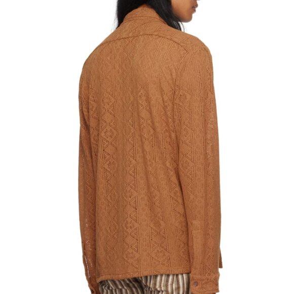 BNWT AW23 CMMN SWDN DILAN OPENWORK KNIT SHIRT 50 - Picture 9 of 10